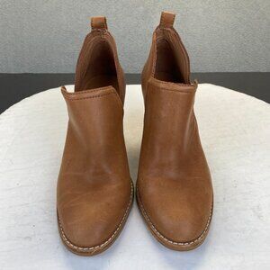 Jeffrey Campbell Rosalee Bootie Tan Stacked Block Heel Size 8.5,Ankle Shoes